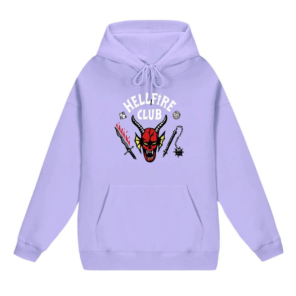 2025 Kids' Stranger Things Hellfire Club Fleece Hoodie for Autumn/Winter