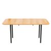 Classic extendable dining table in wood color 120 cm, telescopic length up to 160 cm, high-strength alloy support, suitable for 4-6 people