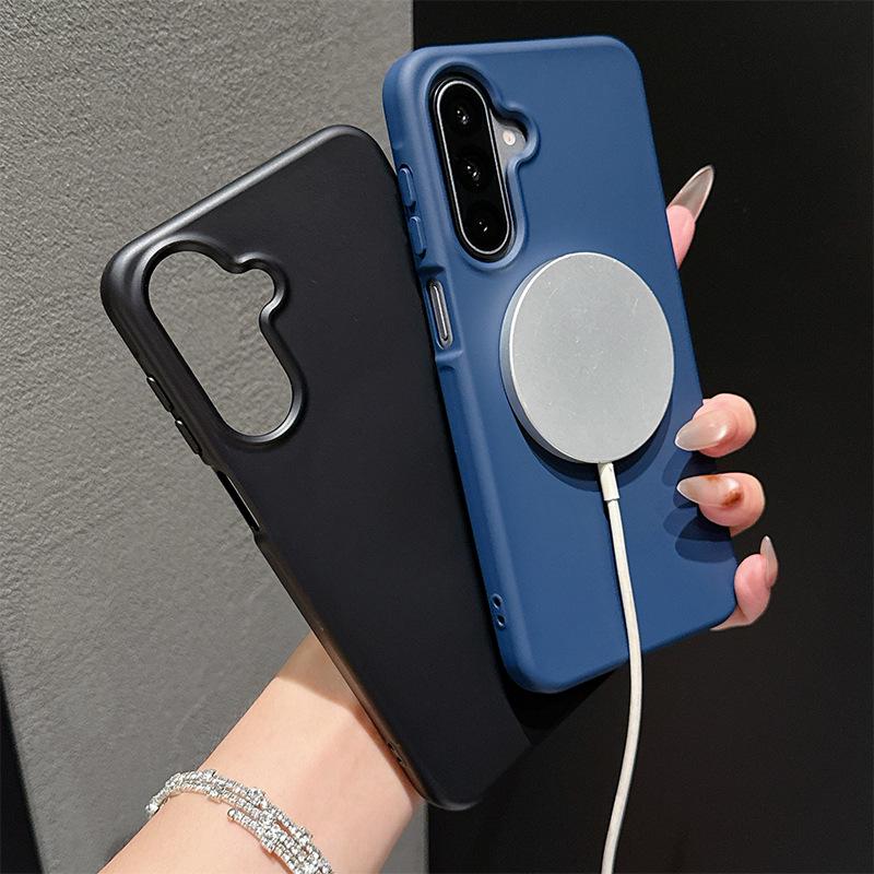 Samsung A17 Магнитное Поглощение Премиальный Силиконовый Чехол для Телефона