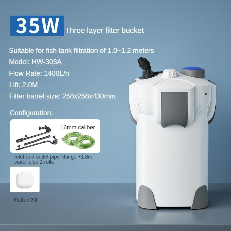 Бесшумное ведро-фильтр для аквариума, внешний фильтр-бочка низкого уровня воды, оборудование для очистки и фильтрации воды для аквариума