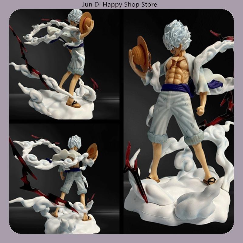 25cm One Piece Luffy Stand With A Straw Hat Anime Figure Figures Models Pvc Statue Models Fans Collectible Ornament Doll Toys