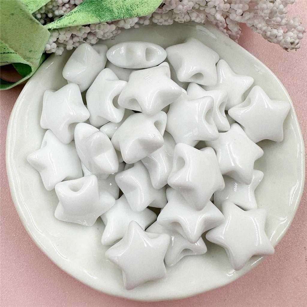 Home Party Supplies Acrylic Jewelry Accessories Advanced 40PCS For Jewelry Making Bracelets DIY Star Fashion 14.9mm Necklace Loose Beads