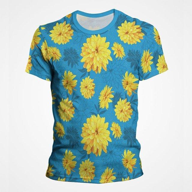 Модные футболки с 3D-принтом подсолнуха, мужские футболки с коротким рукавом и круглым вырезом, модные мужские уличные рубашки