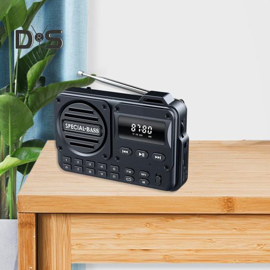 Portable Radio Bluetooth-compatible Speaker Digital Display Battery Operated AM/FM Radio Handheld Wireless Speaker
