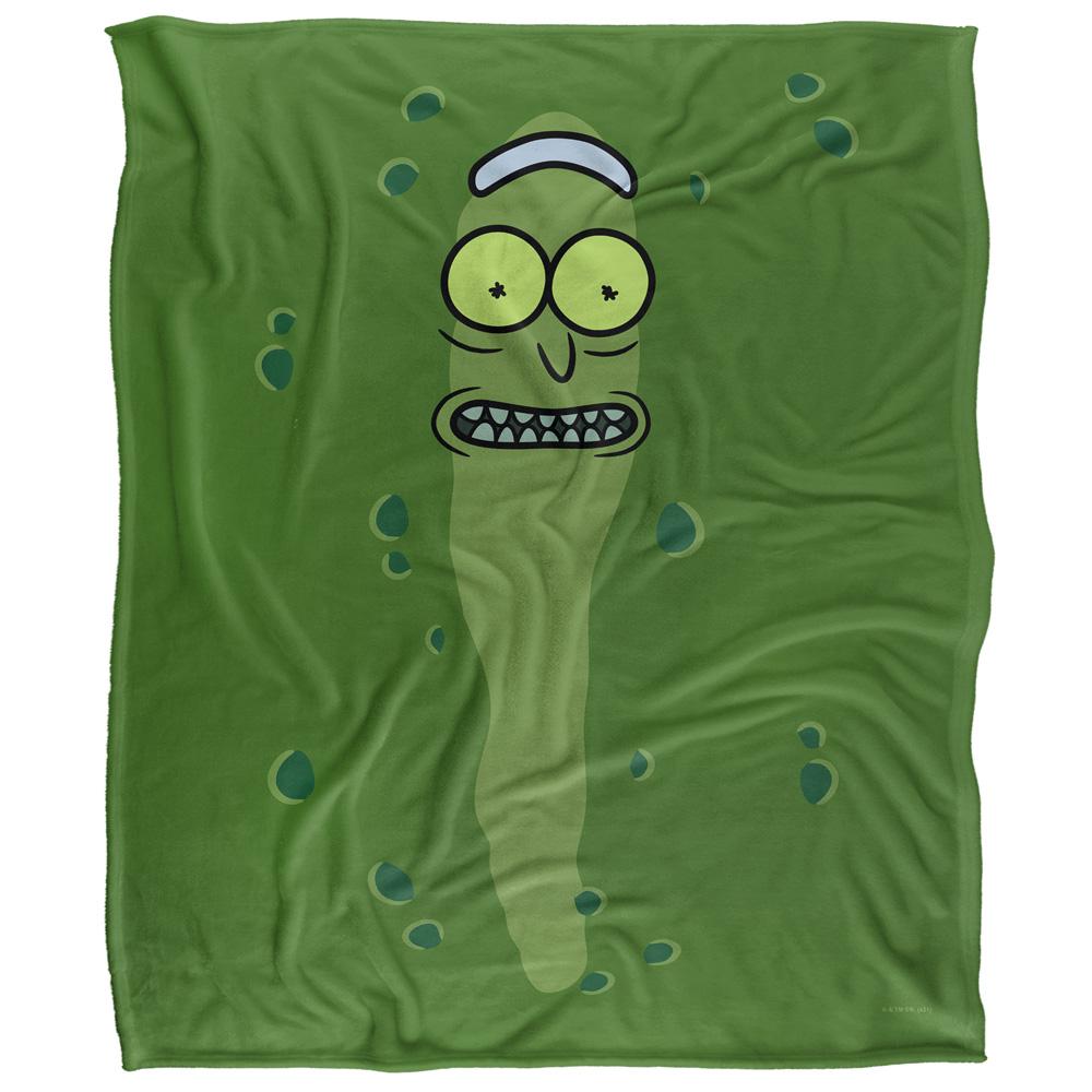 Rick And Morty Silky Pickle Rick Supersoft Blanket