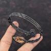 Bauxite Bangle Gemstone Bracelet Copper Wire Wrapped Adjustable Cuff Bracelet Copper Wire Wrap Jewelry Gift For Mom Handmade Designer Bangle