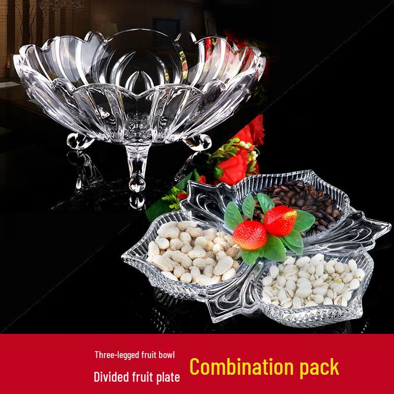 Fulaiwenzi Nordic Style Crystal Glass Fruit & Candy Dish
