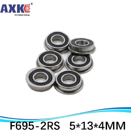 F695-2RS Bearing 5*13*4 mm ( 10 PCS ) ABEC-1 Flanged Miniature F695 RS Ball Bearings F695RS For VORON Mobius 2/3 3D Printer