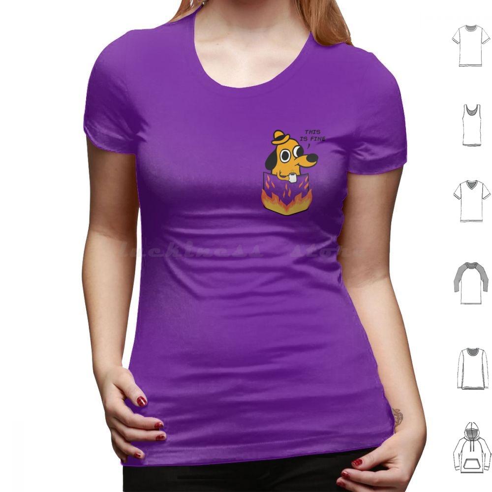 This Is Fine T Shirt Men Women Kids 6xl This Is Fine Meme Meme Dog Pet Coffee Animal Melonseta Fire Gunshow On Fire