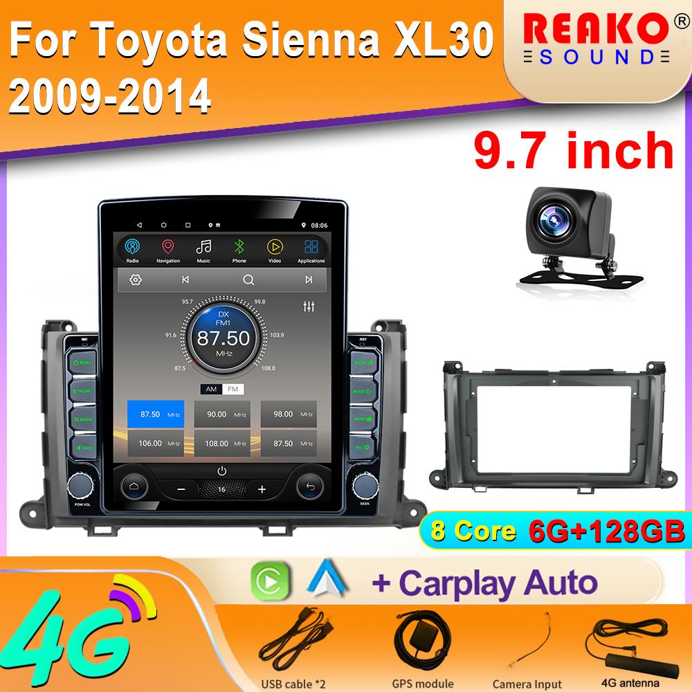 9,7-дюймовый вертикальный экран Tesla Android автомобильное радио для Toyota Sienna 2009 2014 GPS навигация мультимедийный плеер Carplay 2din