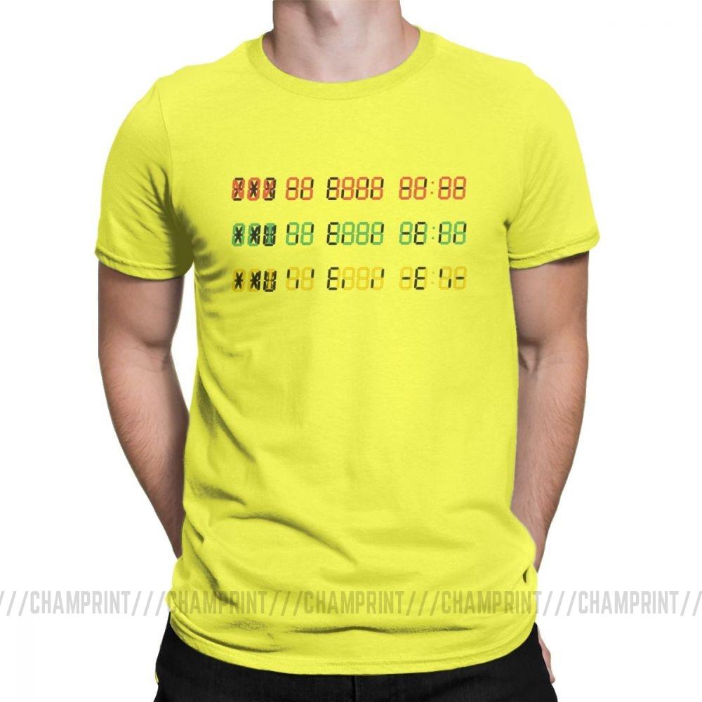 Time Circuits T Shirts Men Back To The Future Short Sleeve Tee Shirt Round Neck