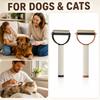 2 Pack Pet Dematting Comb Double Sided Grooming Tool with Sticky Fur Remover for Removing Tangles and Loose Hair from Pets Fur