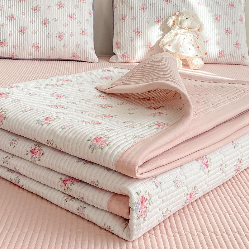 Double Layer Gauze Bed Cover Household Anti Slip Thickened Cotton Bed Single Piece Kang Cover Four Season Mattress