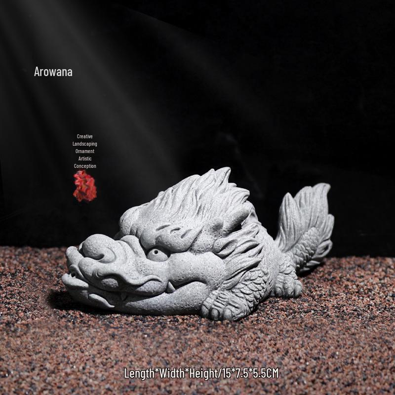 Китайская статуя Будды из песчаника - Декор для внутреннего сада и аквариума