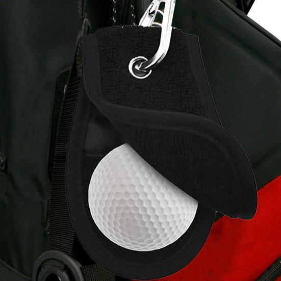 Полотенце для мячей для гольфа Мягкое впитывающее маленькое полотенце для мячей для гольфа с зажимом для сумок для гольфа Аксессуары для чистки мячей для гольфистов