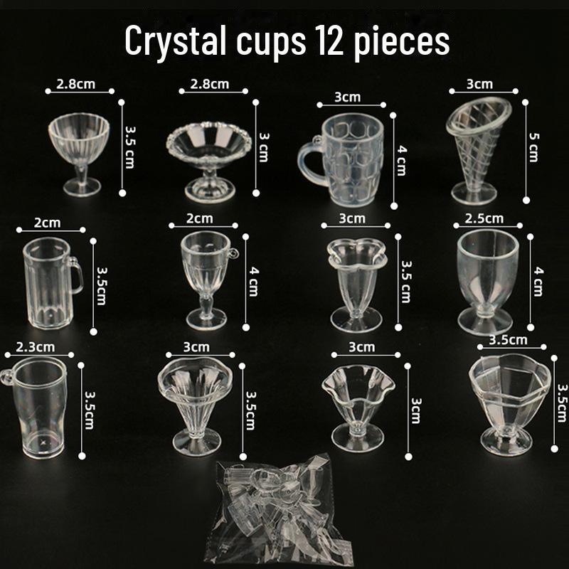 12 мини-аксессуаров из глины своими руками: Пластиковые стаканчики для мороженого Food & Play и хрустальные стаканчики