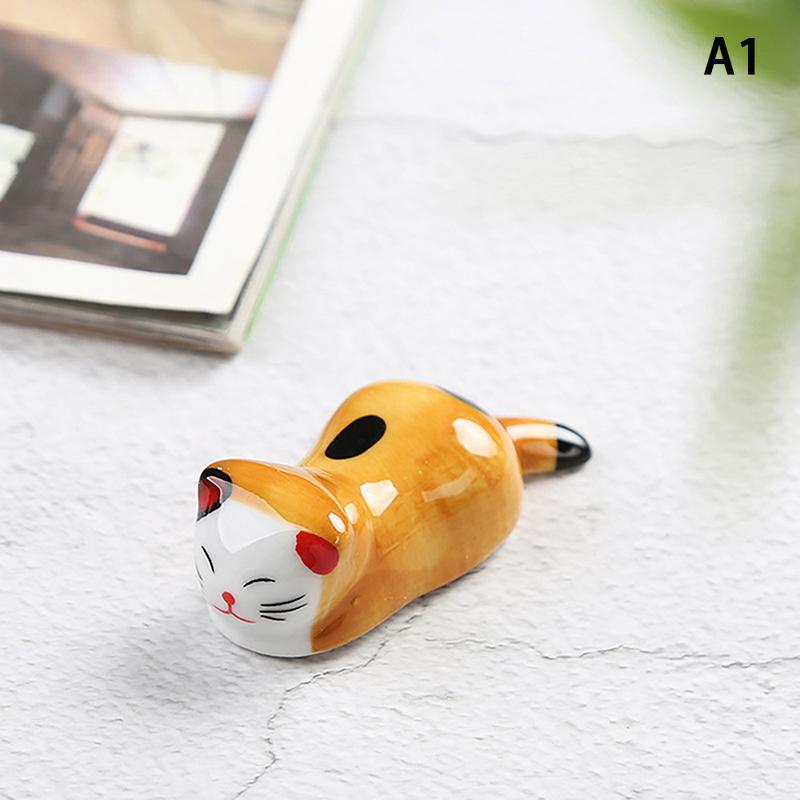 Керамическая подставка для палочек для котенка, кошачьи палочки для еды, вилки, держатель для ложки, подставка для столовой ложки, украшение для дома, орнамент, подарок на новоселье