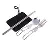 1 комплект портативных складных столовых приборов для пикника и путешествий ложка вилка нож палочки для еды