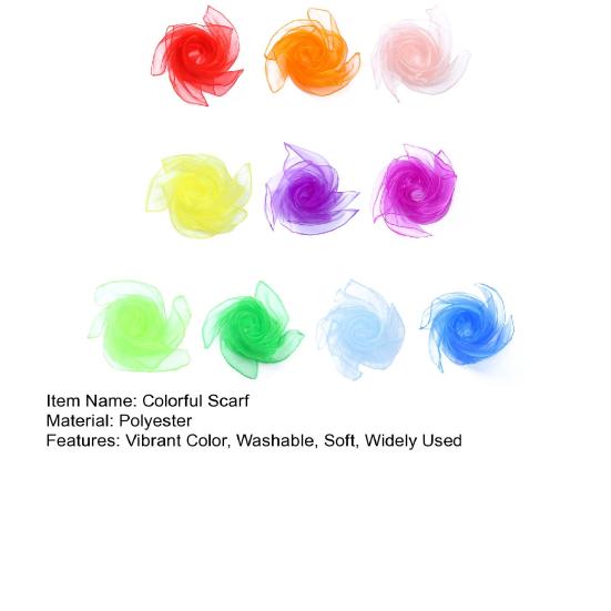 Yousheng 10 шт. танцевальные шарфы жонглирующие шарфы моющиеся многоцелевые детские движения обучение образование красочные шарфы музыкальные аксессуары
