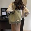 Students Class Large Capacity Portable Bag Women's Canvas Bag Shoulder Tote Bag AVE