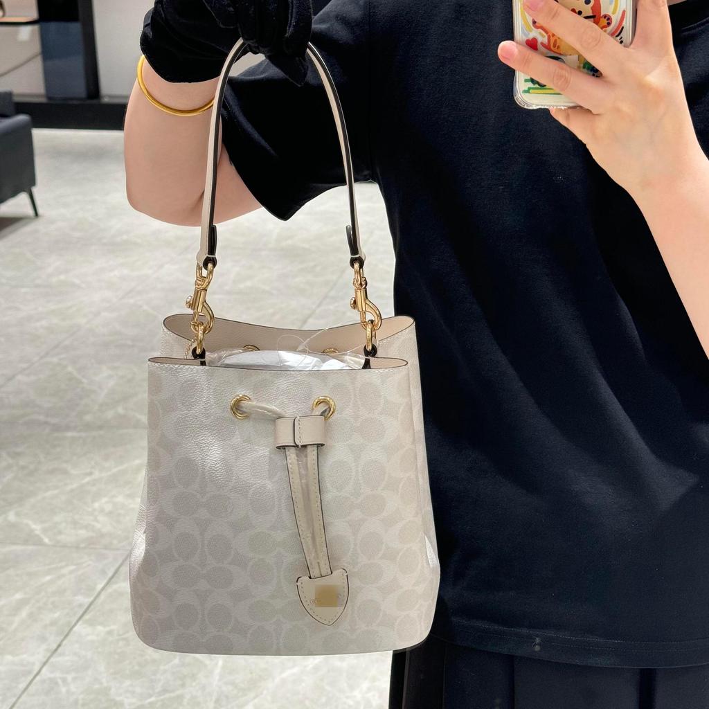 KOUJIA 2025 Rowan Bucket Bag: Classic Monogram Mother-and-Child Shoulder/Crossbody Handbag