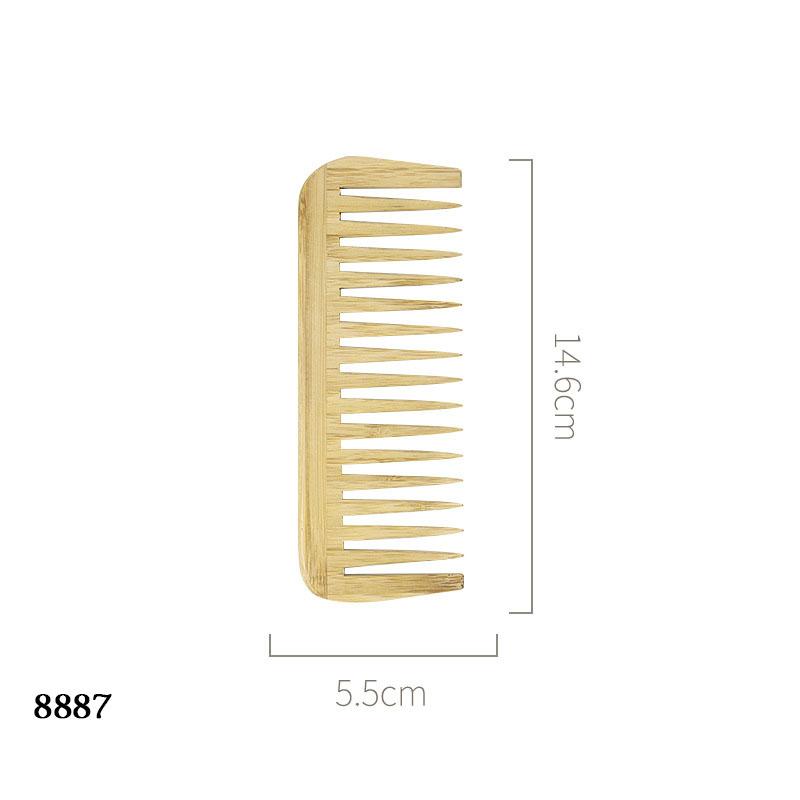 Деревянная расческа Бамбуковая расческа Антистатическая бамбуковая ароматная расческа Бамбуковая строчка Парикмахерская расческа с широкими зубьями