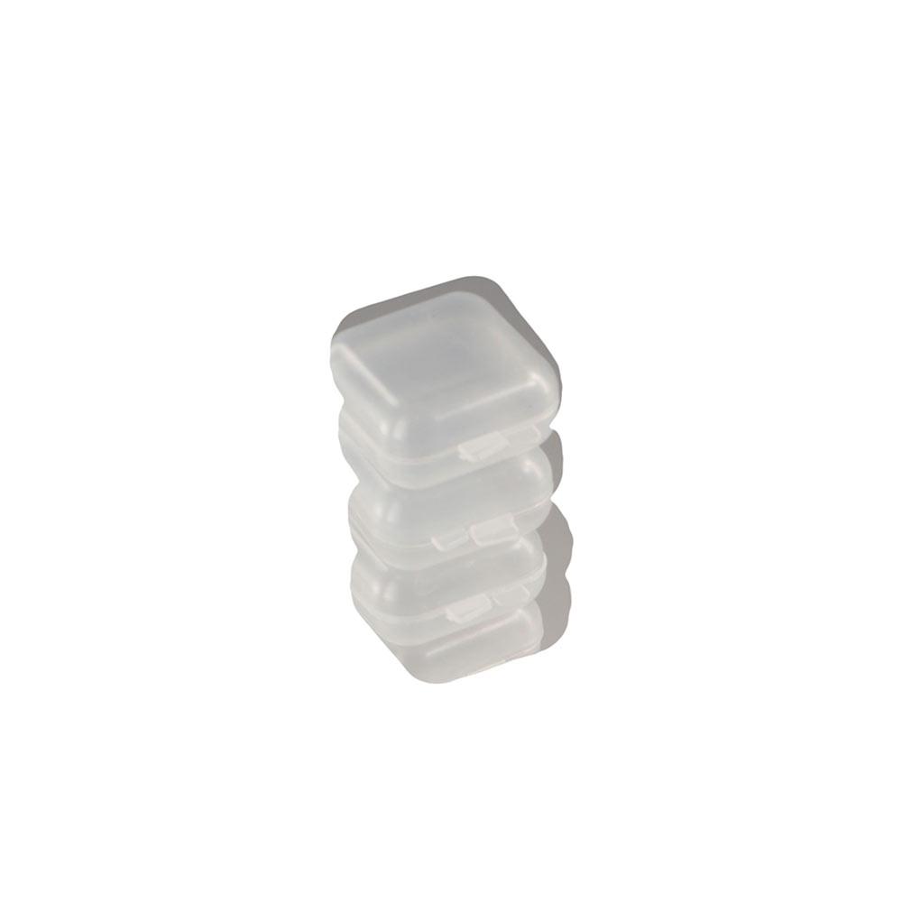 100 Pcs Finishing Mini Storage Box Transparent Square Plastic Case Jewelry Storage Case Girls Women