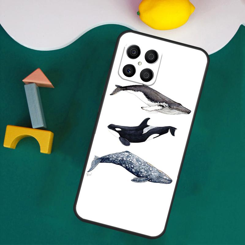 Чехол с акулой и косаткой для Honor 200 Lite 50 70 90 X9a X8a X8 X9 X8b X9c X9b Honor Magic 5 6 Pro 7 Lite
