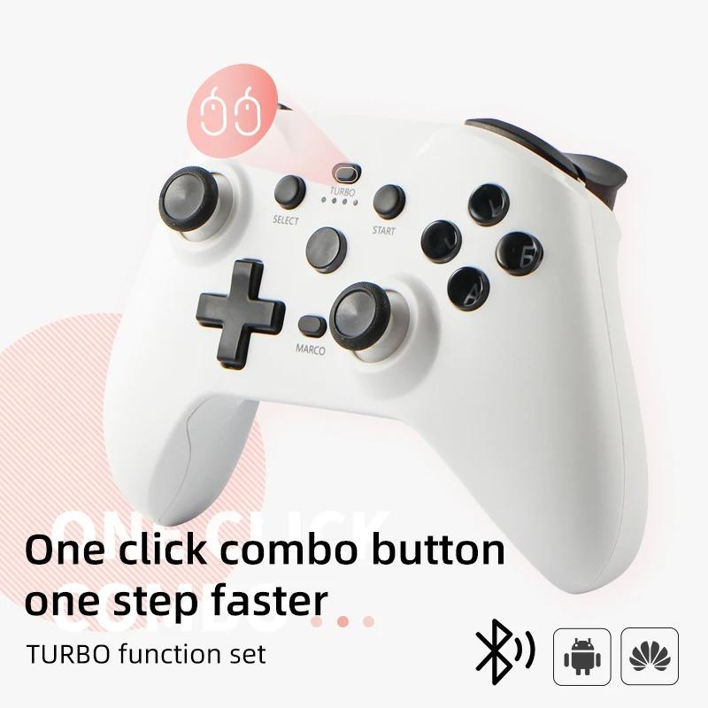 Беспроводной геймпад для Android/iOS/ПК/PS3/PS4 Bluetooth игровой контроллер 6-осевой гироскоп TURB непрерывная функция двойной вибрации двигателя