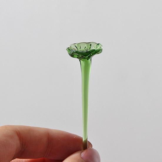 Mini Artificial Glass Flowers Hand-Blown Stained Glass Flowers Miniature Flower