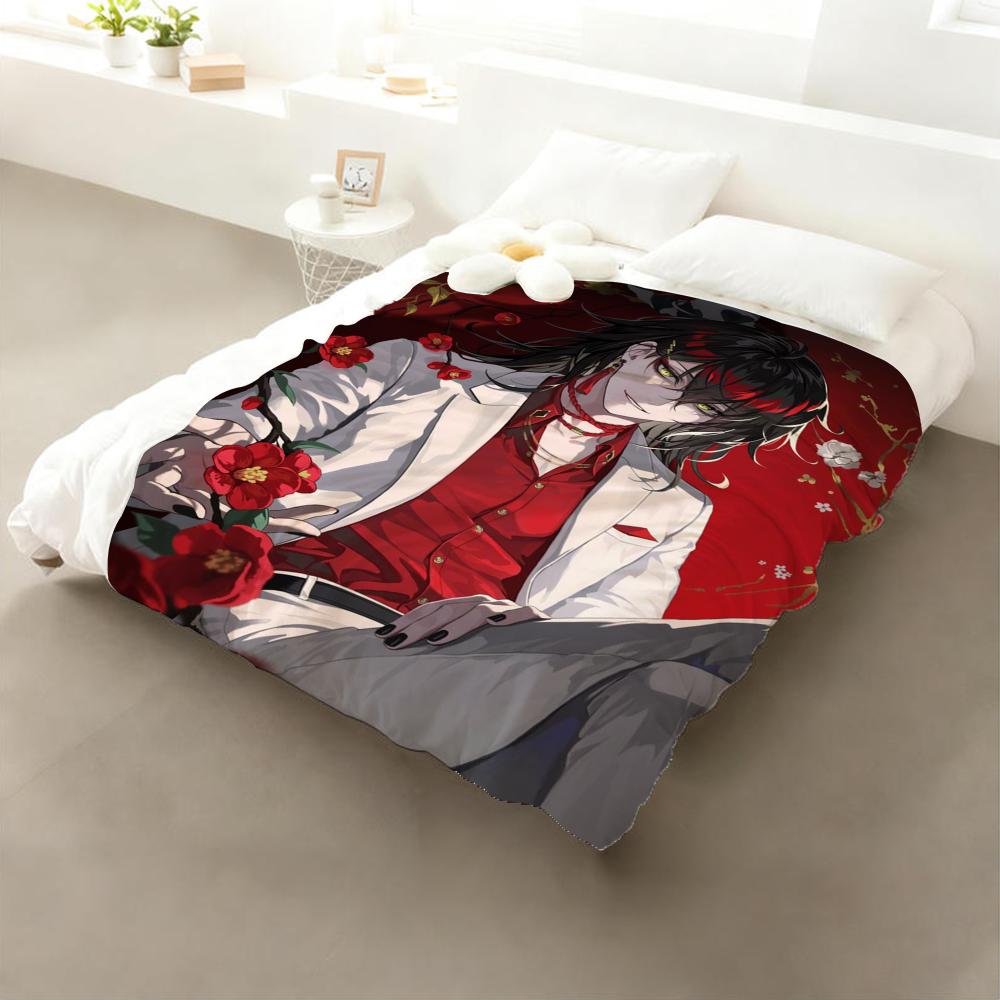 Character Vox Akuma Throw Flannel Throw Blanket: Soft Kid-Friendly Warm Anti-Static All Season Washable Couch Bed Home