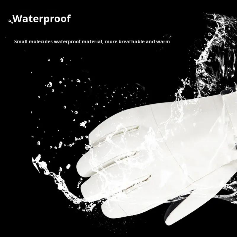 Waterproof Windproof Insulated Thermal Full Finger Ski Gloves Polyester Material for Winter Skiing Snowboarding Unisex