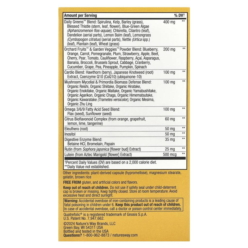 Nature'S Way, Alive!® Up to 6 Potency, Complete Multivitamin for Adults with Iron, 90 Capsules