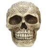 [R6678] - Ivory 'Skull' Resin Figurine (tribal Celtic) - 95x67x65mm