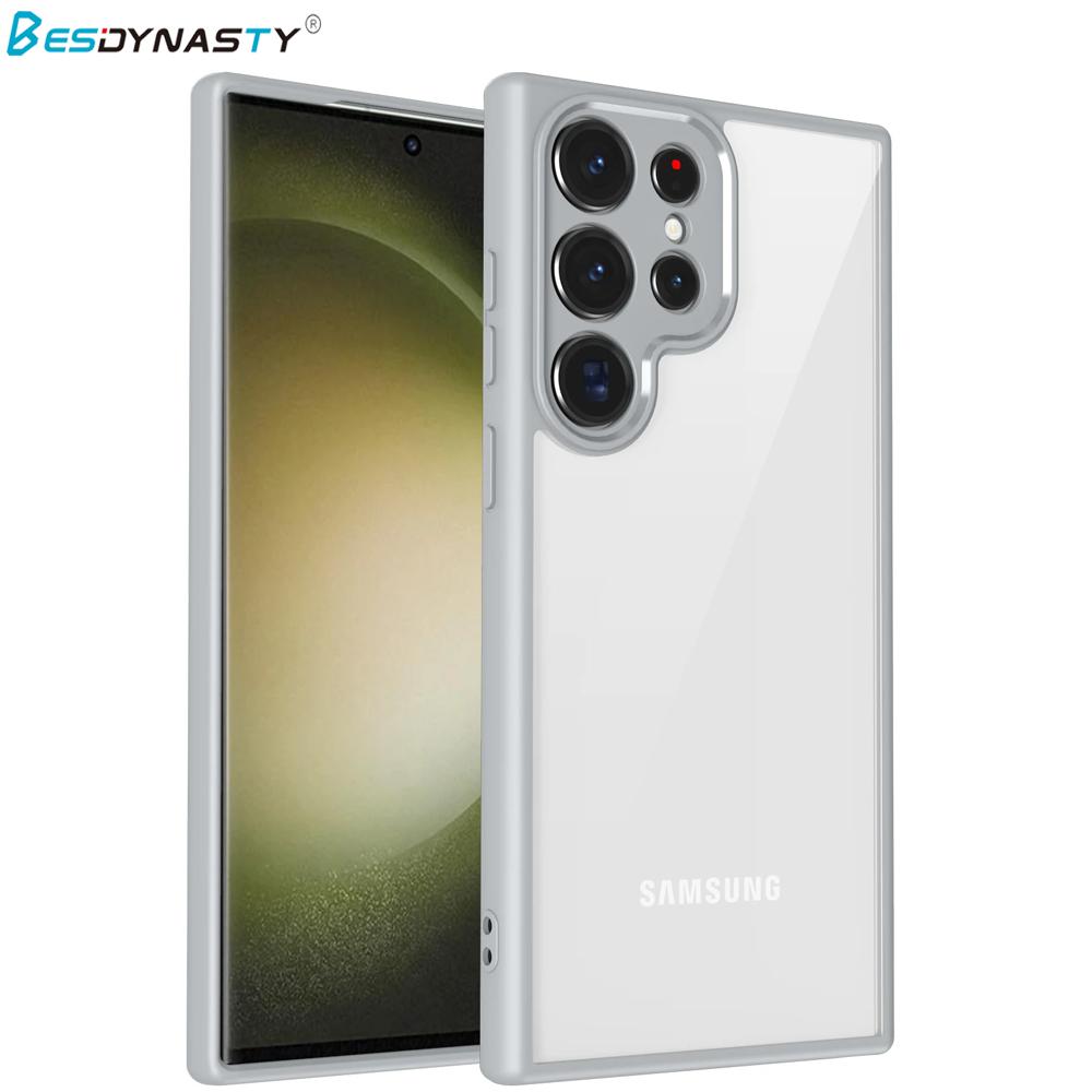 Роскошный матовый акриловый прозрачный жесткий чехол для Samsung Galaxy S25 Edge S24FE S23 Ultra Plus A56 A36 A25 A26 A24 A52S A16 A55 A35