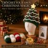 Colorful Handmade Beanie Knitting Hat Set X-mas Tree DIY Hand Crochet Hood Hat  Beginners