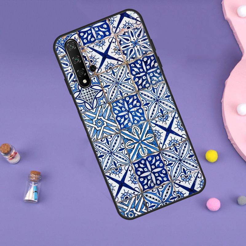 Moroccan Pattern Case For Huawei P30 P20 P40 Lite Nova 5T 11i 8i 3i 9 10 SE 11 Pro Y90 Y70 Y61 Y60 Y91 Cover