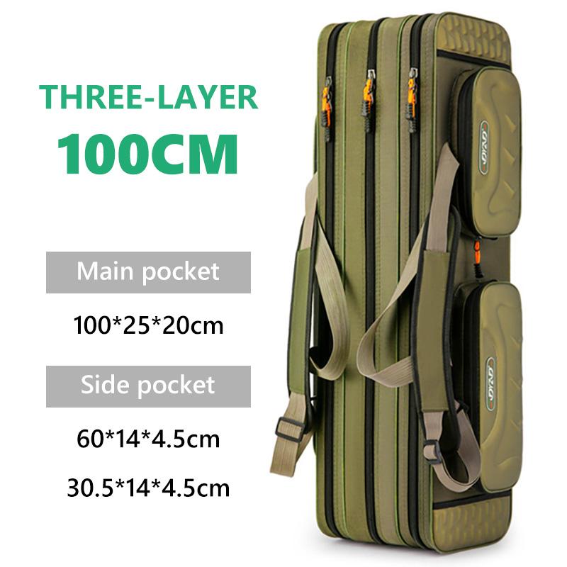 Многофункциональная водонепроницаемая сумка для удочек, сумка для рыболовных снастей, легкая сумка для удочек, вместительная сумка для удочек для соленой воды