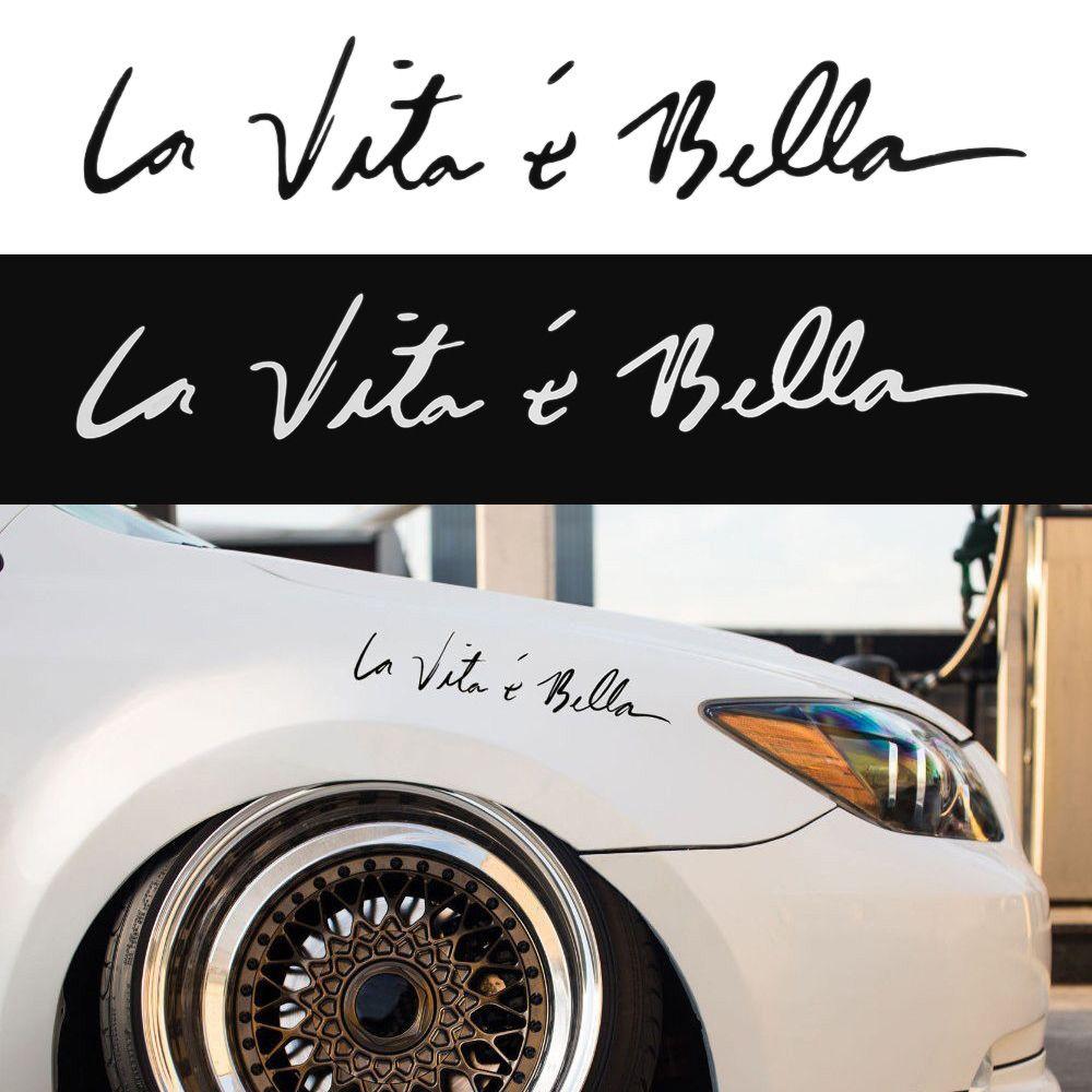 Rule Decoration Funny Life Is Beautiful Car Sticker La Vita E Bella Vehicle Decal Vinyl