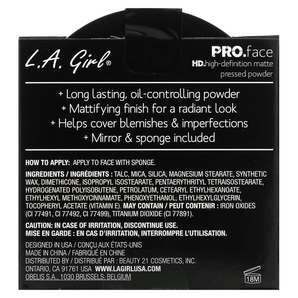 L.A. Girl Компактная матирующая пудра PRO.Face, GPP602 Classic Ivory, 7 г (0,25 унции)