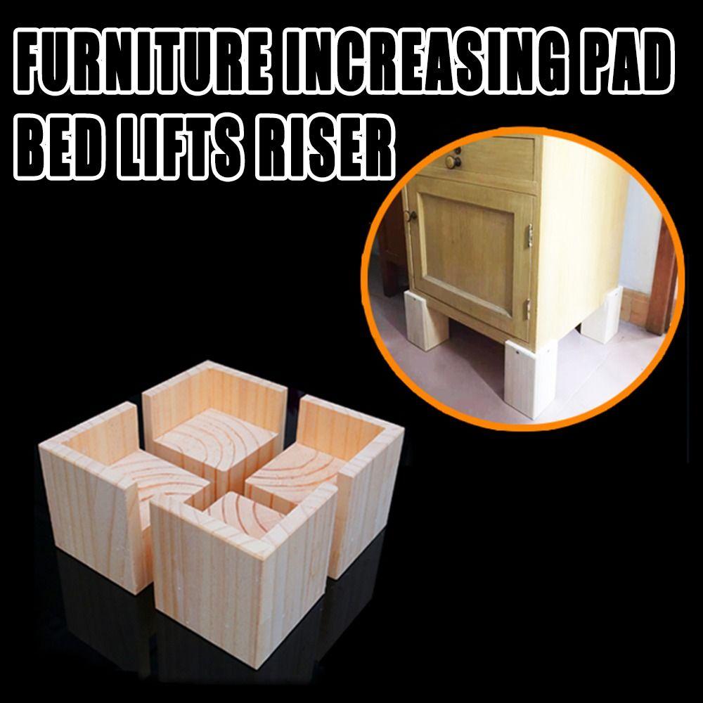 Мебель из массива дерева Увеличивающая подкладка Сверхпрочные подъемники для кровати Подставка Ножки для дивана Подкладка Передвижники
