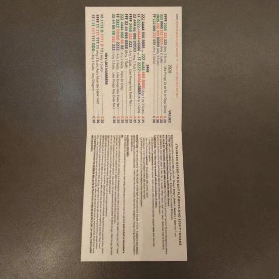 Карточка для подсчета очков в маджонг Официальный стандарт рук и правил Лиги маджонга Бумажная карточка для подсчета очков в маджонг Карточка с инструкцией по маджонгу