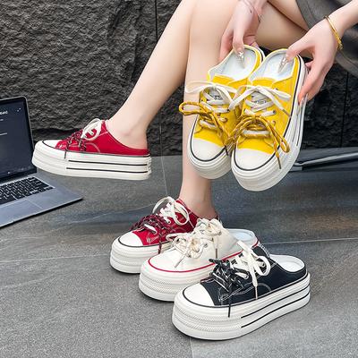 Эспадрильи женские на высокой толстой подошве, летние 2025, новые, универсальные шлепанцы на плоской подошве, легкие, на толстой подошве