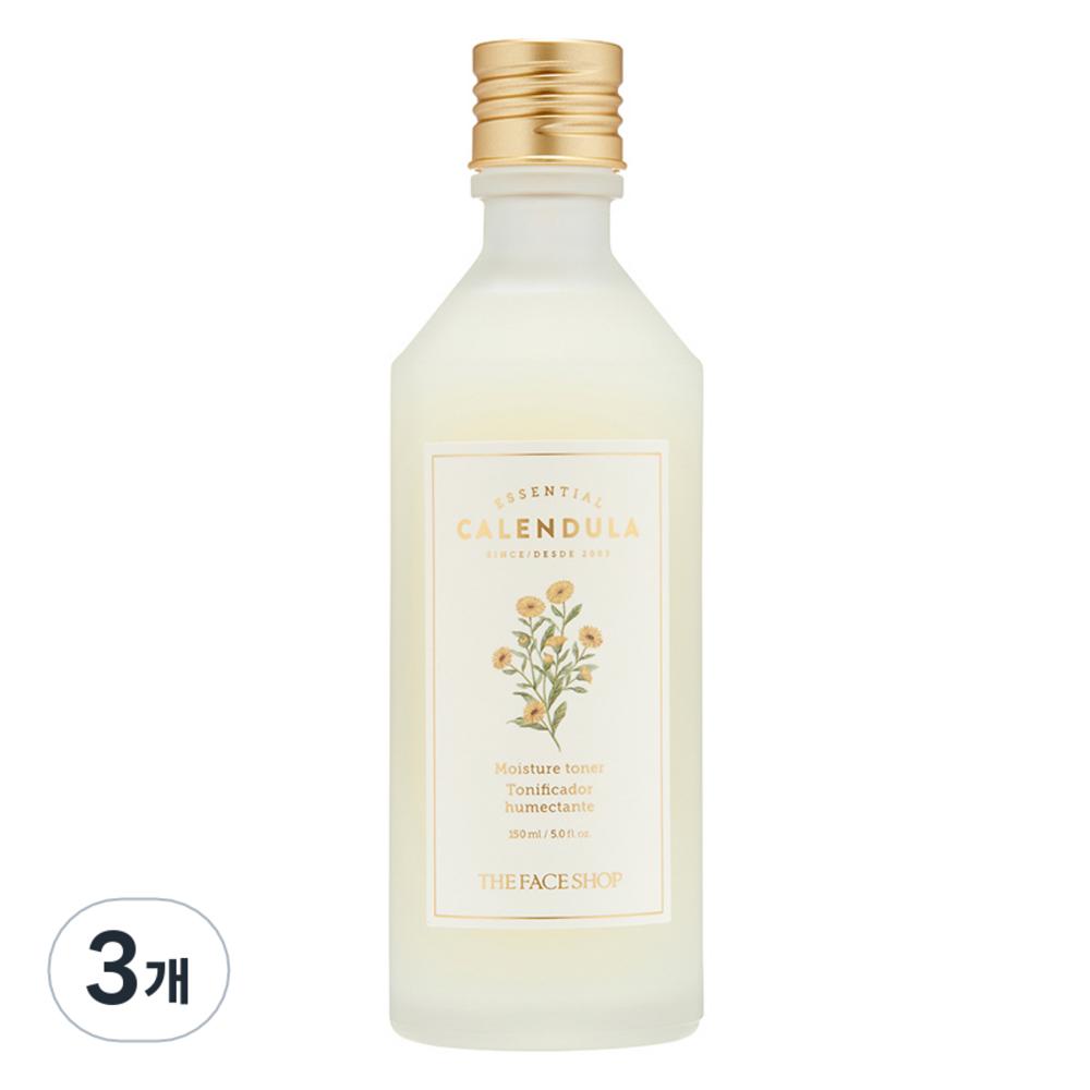 The Face Shop Увлажняющий тоник Calendula Essential, 150 мл, 3 упаковки