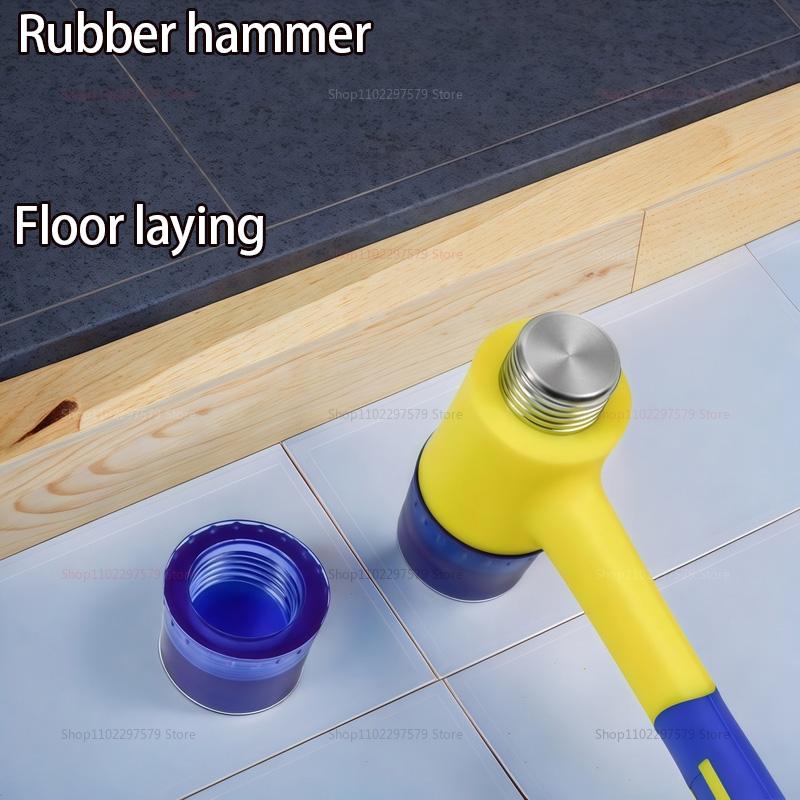 Резиновый молоток 25/35/45 мм Двухголовочный Многофункциональный Двусторонний Молоток с Мягким Касанием Черная Пластиковая Обрезиненная Рукоятка DIY Ручной Инструмент