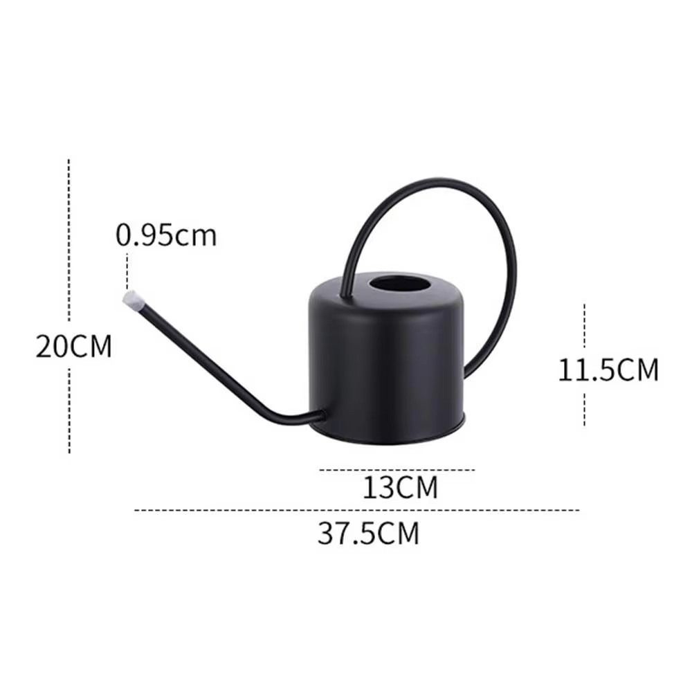 u Retro 1.3L Plant Sprinkler Kettle Stainless Steel Long Spout Watering Pot Leakproof Large Capacity Watering Can Garden Tool