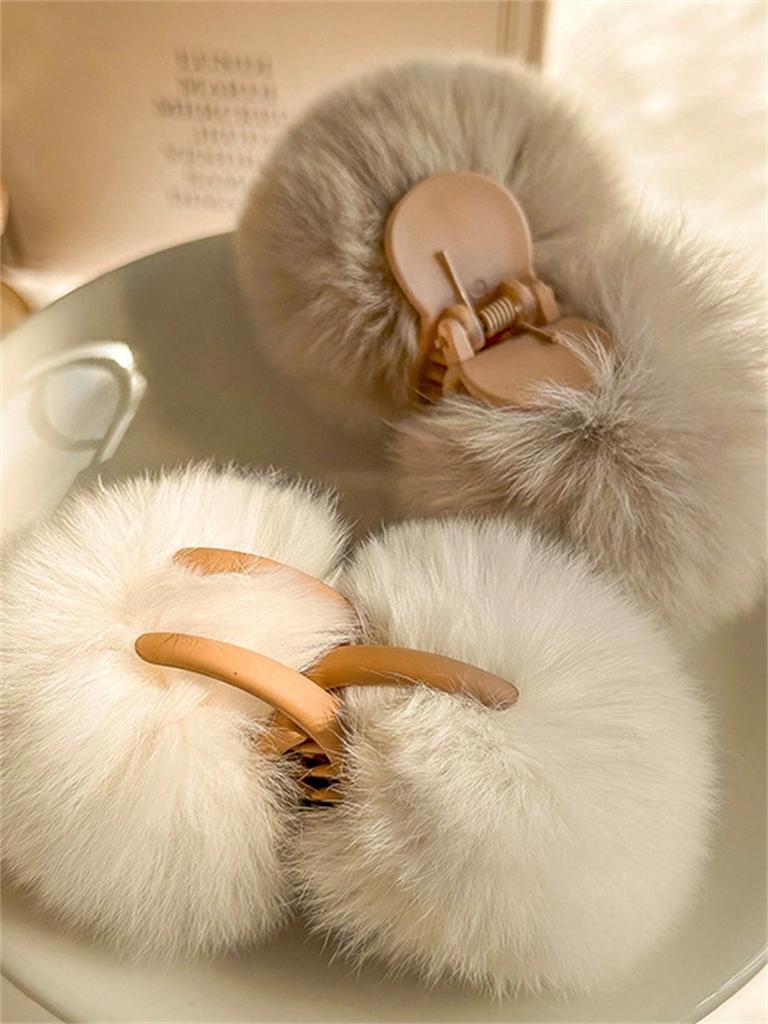 1 Заколка для волос женская Майяр Милый помпон женский флис Захват Шарик Захват для волос Премиум заколка для волос Заколка для волос