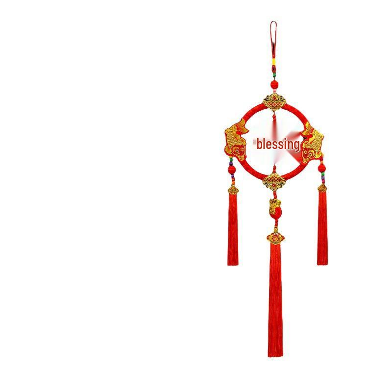 Новогодние украшения 2025 года - года Змеи: Подвески-мешочки с красным перцем чили «Фейерверк» на китайский Праздник весны