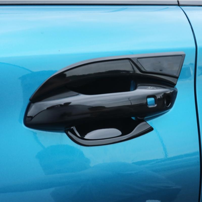 Для BYD YUAN PLUS ATTO 3 2022 2023 ABS карбоновый черный автомобильная дверная ручка чаша Накладка Наклейка автомобильная внешняя