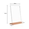 Sign Holder Set of 2 Vertical Photo Frame Acrylic Standing Sign Photo Card Stand Clear Acrylic Menu Stand POP Stand L-Shaped (A6)
